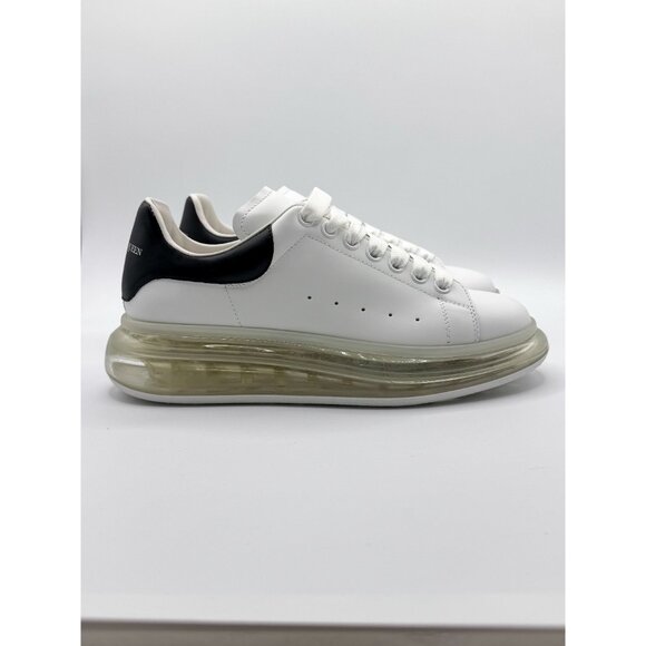 Alexander McQueen Men\'s Oversized Transparent Sole Sneaker in White/black main image 6